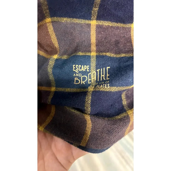 Denim & Flower Men's Large Plaid Flannel Button-Up Shirt Multicolor Long Sleeve - Picture 5 of 6